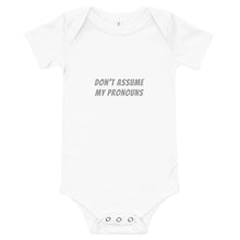 Load image into Gallery viewer, &#39;Pronouns&#39; Onesie