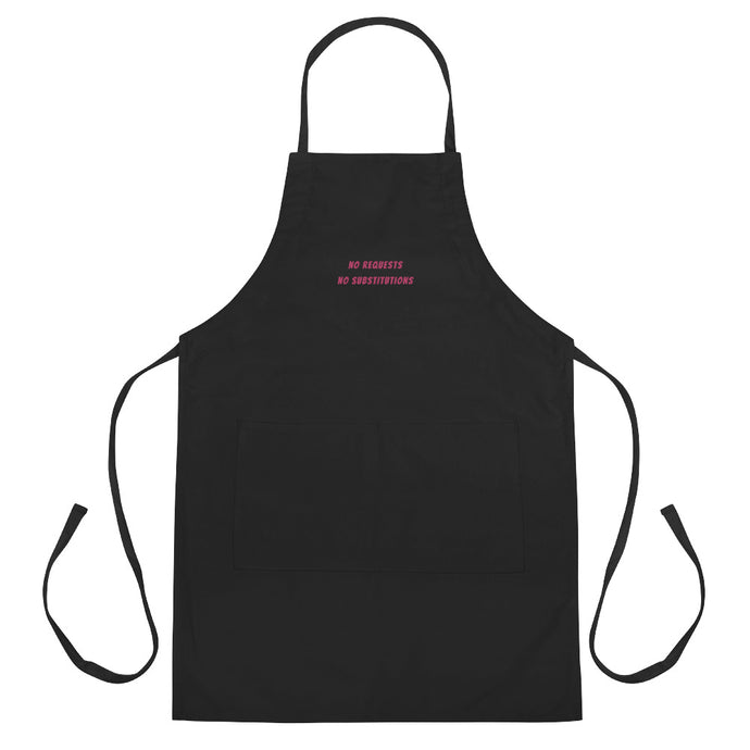 'No Requests' Embroidered Apron