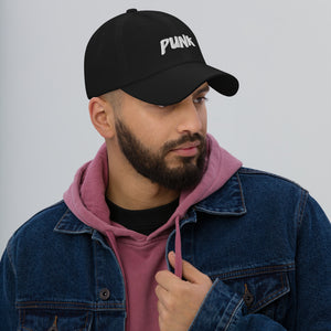 'Punk' White Logo Cap