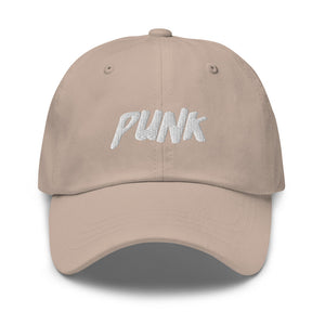 'Punk' White Logo Cap