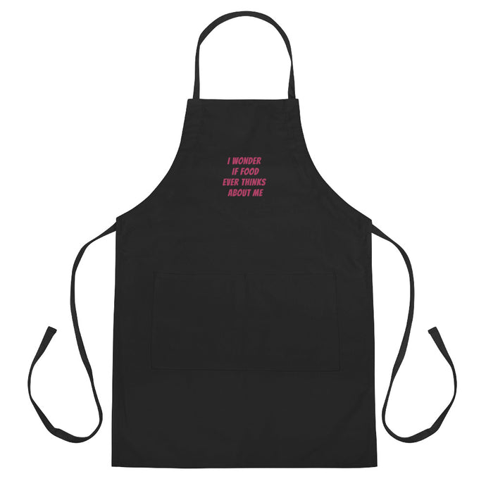 'I Wonder' Embroidered Apron