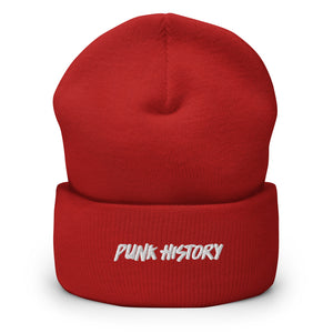 'Punk History' White Logo Beanie